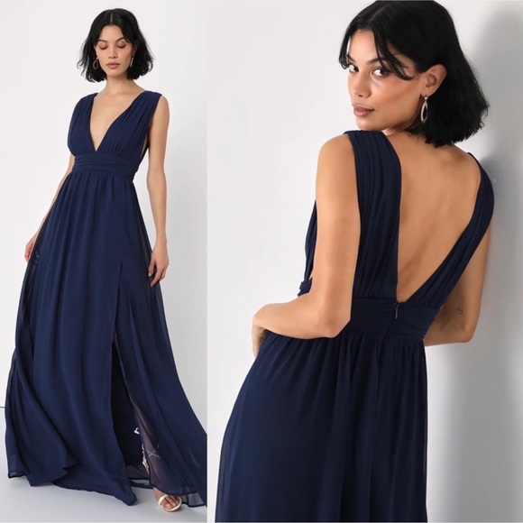 Lulus heavenly hues maxi dress Navy Blue - Picture 2 of 13